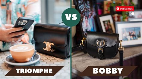 dior bobby vs celine triomphe|Celine Triomphe VS Dior Bobby Bag .